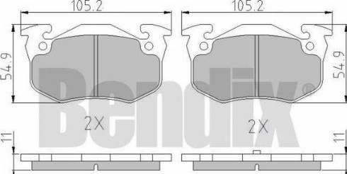 BENDIX 510036 - Bremžu uzliku kompl., Disku bremzes www.autospares.lv