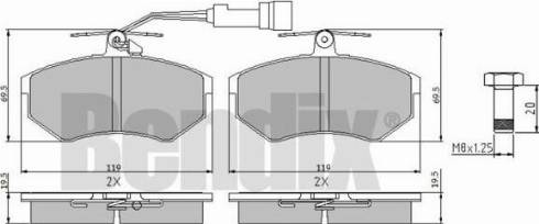 BENDIX 510031 - Brake Pad Set, disc brake www.autospares.lv