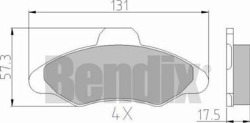 BENDIX 510029 - Тормозные колодки, дисковые, комплект www.autospares.lv