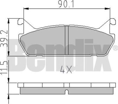 BENDIX 510078 - Bremžu uzliku kompl., Disku bremzes autospares.lv