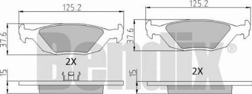 BENDIX 510077 - Bremžu uzliku kompl., Disku bremzes www.autospares.lv