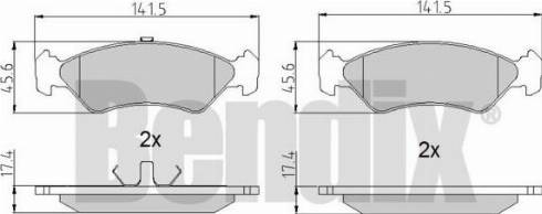 BENDIX 510154 - Тормозные колодки, дисковые, комплект www.autospares.lv