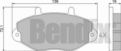 BENDIX 510152 - Bremžu uzliku kompl., Disku bremzes www.autospares.lv