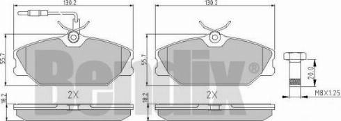 BENDIX 510169 - Bremžu uzliku kompl., Disku bremzes autospares.lv