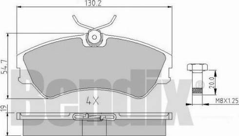 BENDIX 510101 - Тормозные колодки, дисковые, комплект www.autospares.lv