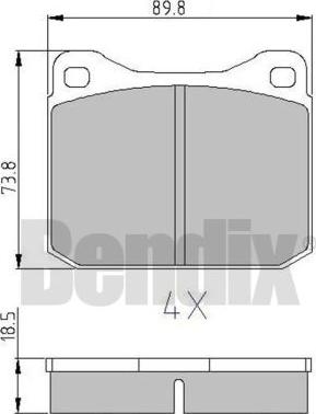 BENDIX 510111 - Bremžu uzliku kompl., Disku bremzes www.autospares.lv