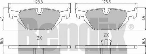 BENDIX 510117 - Bremžu uzliku kompl., Disku bremzes autospares.lv