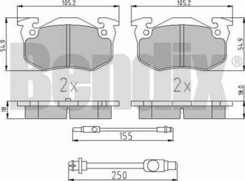 BENDIX 510189 - Bremžu uzliku kompl., Disku bremzes www.autospares.lv