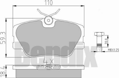 BENDIX 510129 - Bremžu uzliku kompl., Disku bremzes autospares.lv