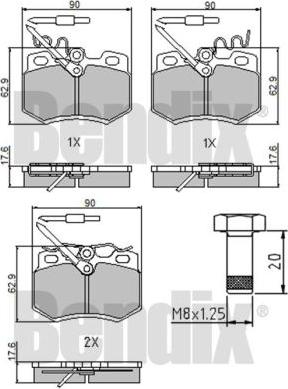 BENDIX 510120 - Bremžu uzliku kompl., Disku bremzes www.autospares.lv