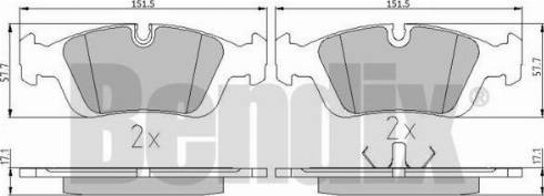 BENDIX 510121 - Bremžu uzliku kompl., Disku bremzes www.autospares.lv