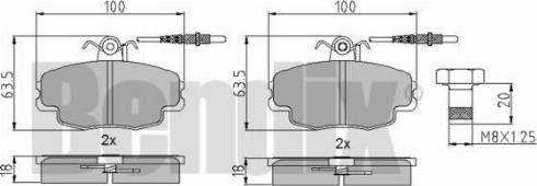 BENDIX 510179 - Bremžu uzliku kompl., Disku bremzes www.autospares.lv