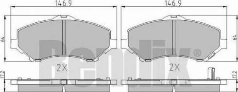 BENDIX 510850 - Bremžu uzliku kompl., Disku bremzes www.autospares.lv