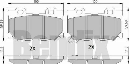 BENDIX 510852 - Bremžu uzliku kompl., Disku bremzes www.autospares.lv