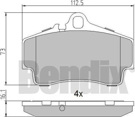 BENDIX 510802 - Тормозные колодки, дисковые, комплект www.autospares.lv