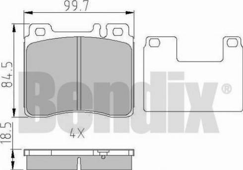 BENDIX 510839 - Bremžu uzliku kompl., Disku bremzes www.autospares.lv