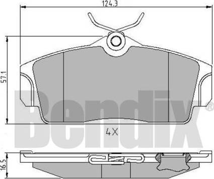 BENDIX 510826 - Bremžu uzliku kompl., Disku bremzes autospares.lv