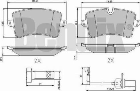 BENDIX 510875 - Bremžu uzliku kompl., Disku bremzes autospares.lv