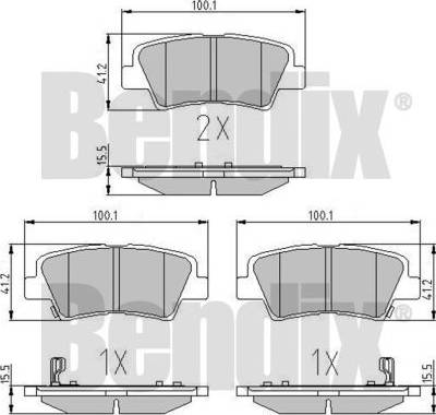 BENDIX 510870 - Тормозные колодки, дисковые, комплект www.autospares.lv