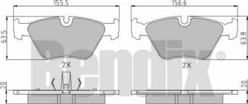 BENDIX 510392 - Bremžu uzliku kompl., Disku bremzes autospares.lv