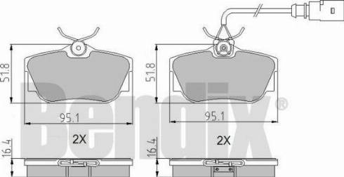 BENDIX 510397 - Тормозные колодки, дисковые, комплект www.autospares.lv