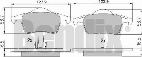 BENDIX 510346 - Brake Pad Set, disc brake www.autospares.lv