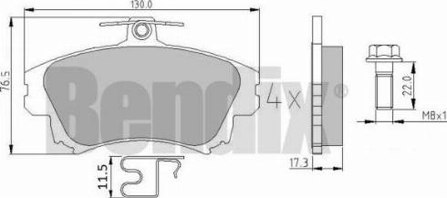 BENDIX 510354 - Тормозные колодки, дисковые, комплект www.autospares.lv