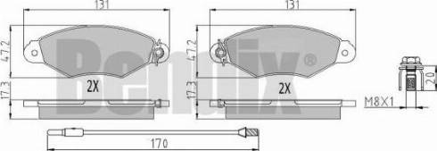 BENDIX 510351 - Bremžu uzliku kompl., Disku bremzes autospares.lv