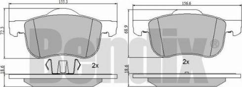 BENDIX 510352 - Bremžu uzliku kompl., Disku bremzes www.autospares.lv