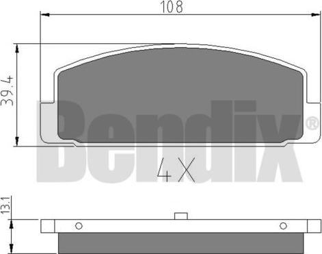 BENDIX 510360 - Bremžu uzliku kompl., Disku bremzes autospares.lv