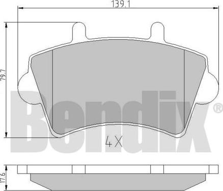 BENDIX 510368 - Bremžu uzliku kompl., Disku bremzes autospares.lv