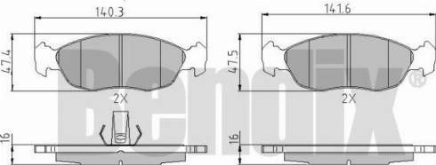 BENDIX 510304 - Brake Pad Set, disc brake www.autospares.lv