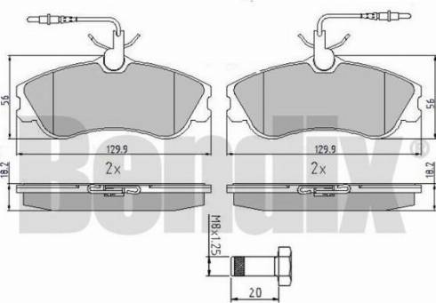 BENDIX 510306 - Brake Pad Set, disc brake www.autospares.lv