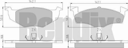 BENDIX 510308 - Тормозные колодки, дисковые, комплект www.autospares.lv