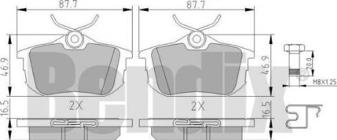 BENDIX 510315 - Brake Pad Set, disc brake www.autospares.lv