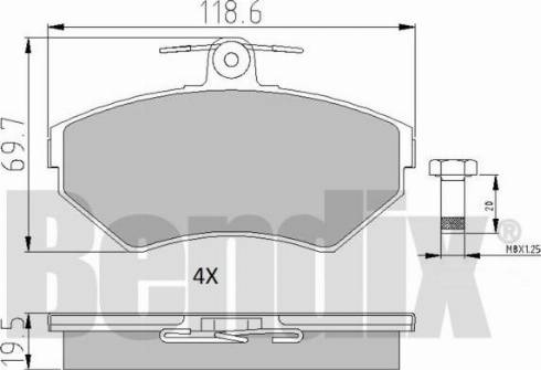 BENDIX 510317 - Bremžu uzliku kompl., Disku bremzes www.autospares.lv