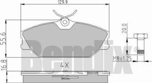 BENDIX 510389 - Bremžu uzliku kompl., Disku bremzes autospares.lv