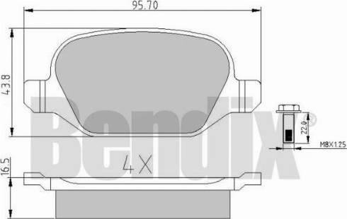 BENDIX 510387 - Bremžu uzliku kompl., Disku bremzes autospares.lv