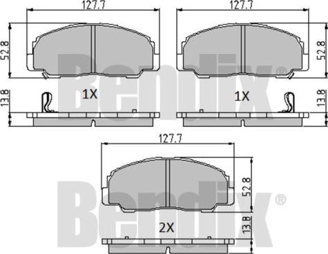 BENDIX 510330 - Bremžu uzliku kompl., Disku bremzes autospares.lv