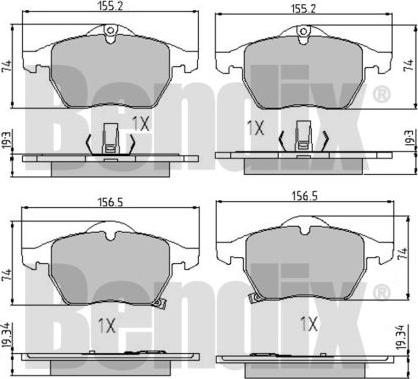 BENDIX 510338 - Тормозные колодки, дисковые, комплект www.autospares.lv