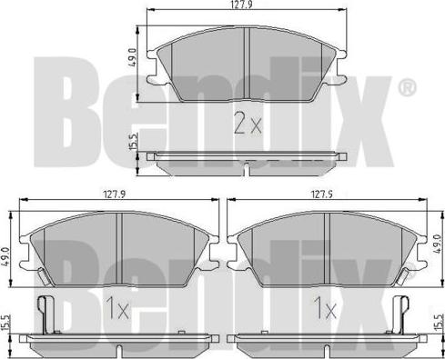 BENDIX 510320 - Bremžu uzliku kompl., Disku bremzes www.autospares.lv