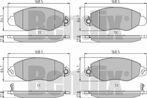 BENDIX 510373 - Bremžu uzliku kompl., Disku bremzes www.autospares.lv