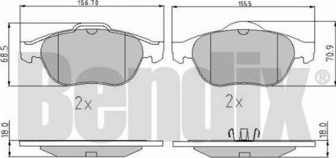 BENDIX 510377 - Тормозные колодки, дисковые, комплект www.autospares.lv