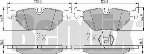 BENDIX 510290 - Brake Pad Set, disc brake www.autospares.lv