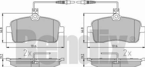 BENDIX 510249 - Bremžu uzliku kompl., Disku bremzes autospares.lv