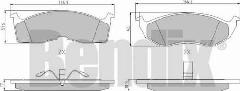 BENDIX 510246 - Bremžu uzliku kompl., Disku bremzes autospares.lv