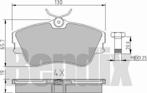 BENDIX 510264 - Bremžu uzliku kompl., Disku bremzes autospares.lv