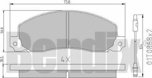 BENDIX 510203 - Bremžu uzliku kompl., Disku bremzes autospares.lv