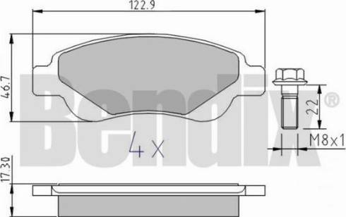 BENDIX 510215 - Тормозные колодки, дисковые, комплект www.autospares.lv