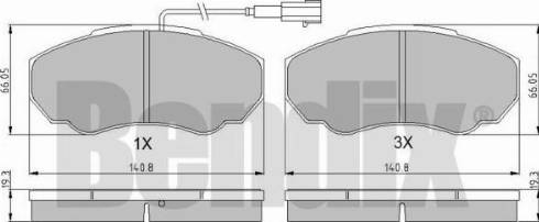 BENDIX 510210 - Тормозные колодки, дисковые, комплект www.autospares.lv